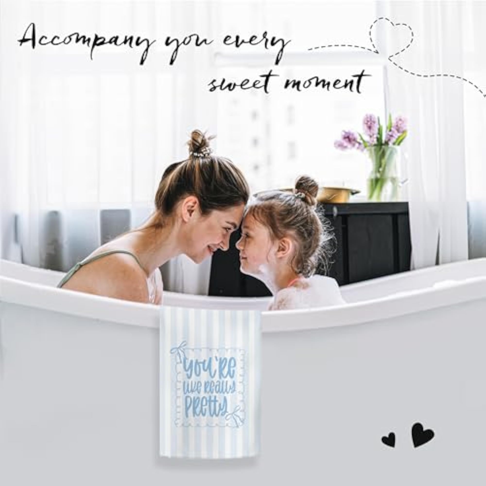 Blue Coquette Bow Kitchen Towels, Preppy Decor